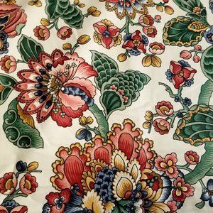 Burgundy Green Floral Upholstery Fabric Material Stanton English Garden 55" W by